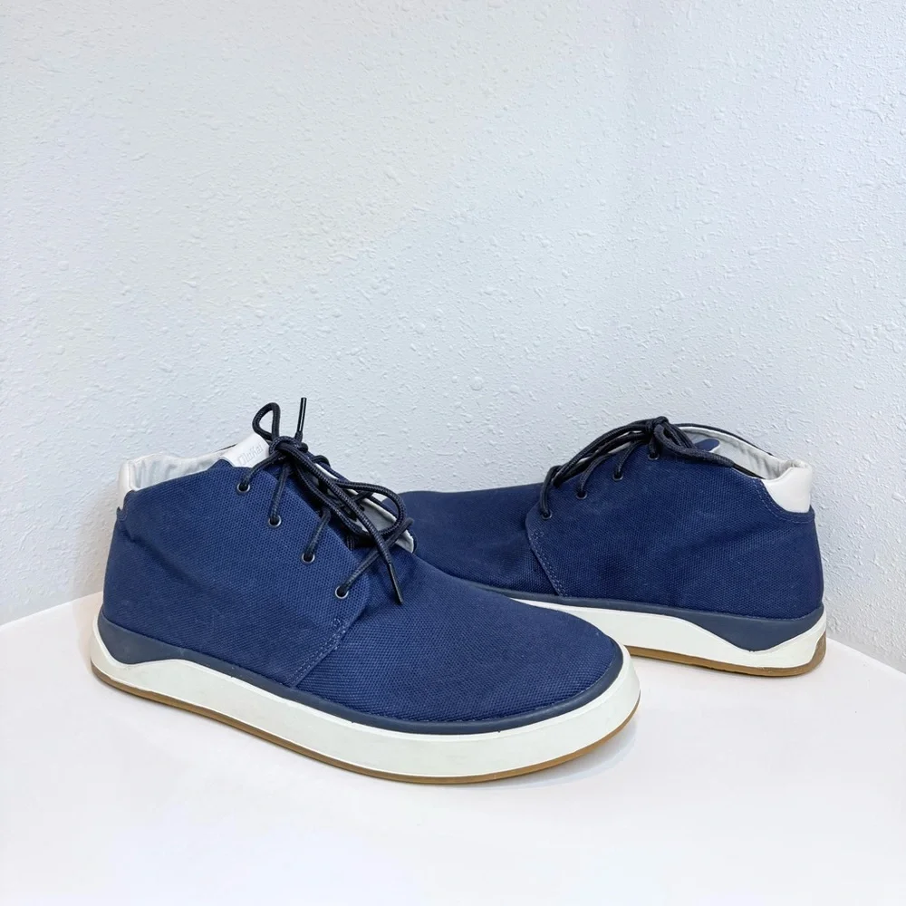 OluKai Papaku Men’s Navy Blue Canvas Chukka Boots Size 10.5 NEW